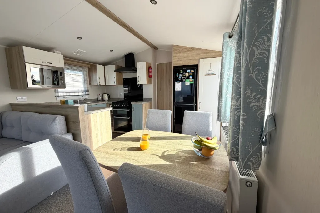 holiday caravan kitchen lynmouth devon