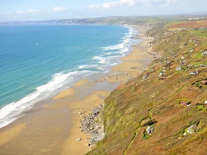 aerial view of whitsand bay