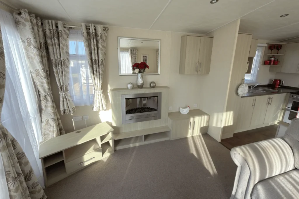 2 bedroom holiday caravan for sale brean living area
