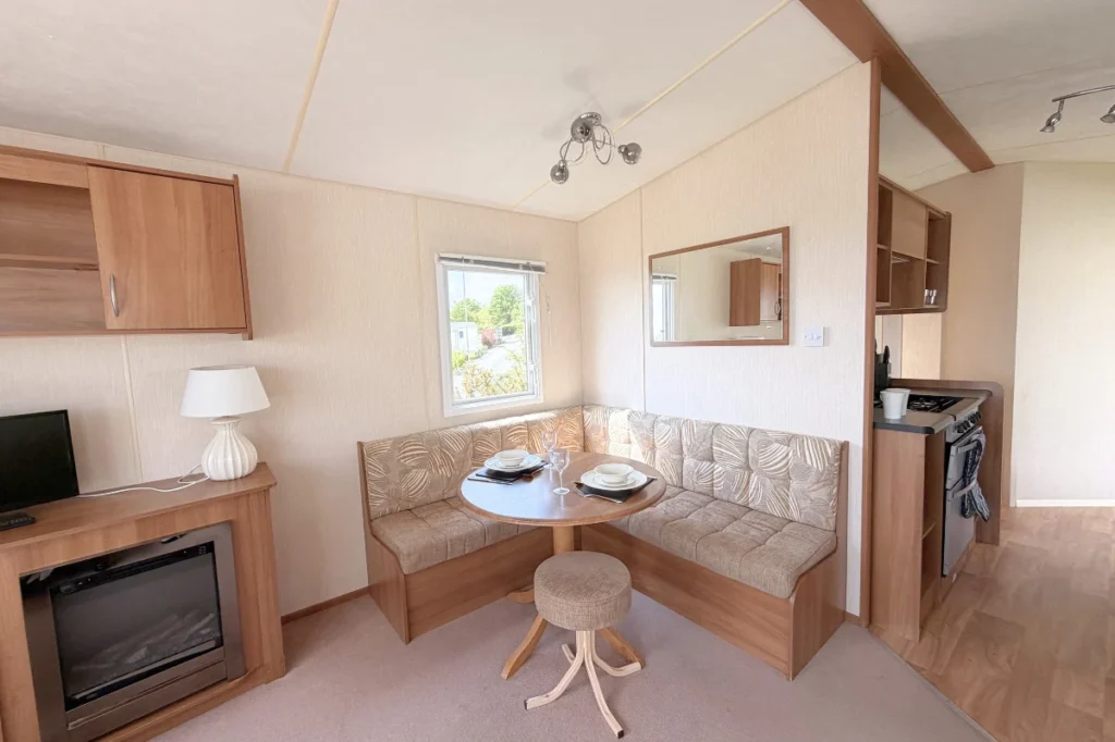 Caravan dining table seating ABI Vista Platinum