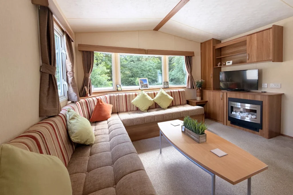 Spacious ABI Lomond caravan interior Notter Bridge