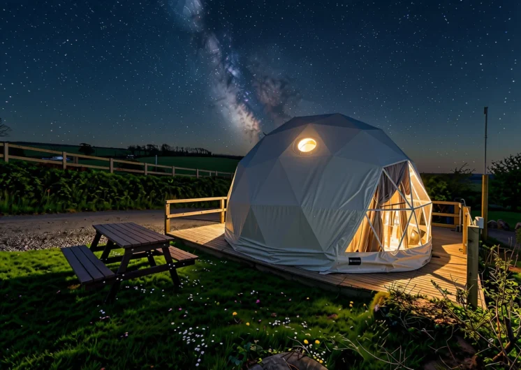 Lynmouth Holiday Park Geodome Tent Stargazing Night Sky